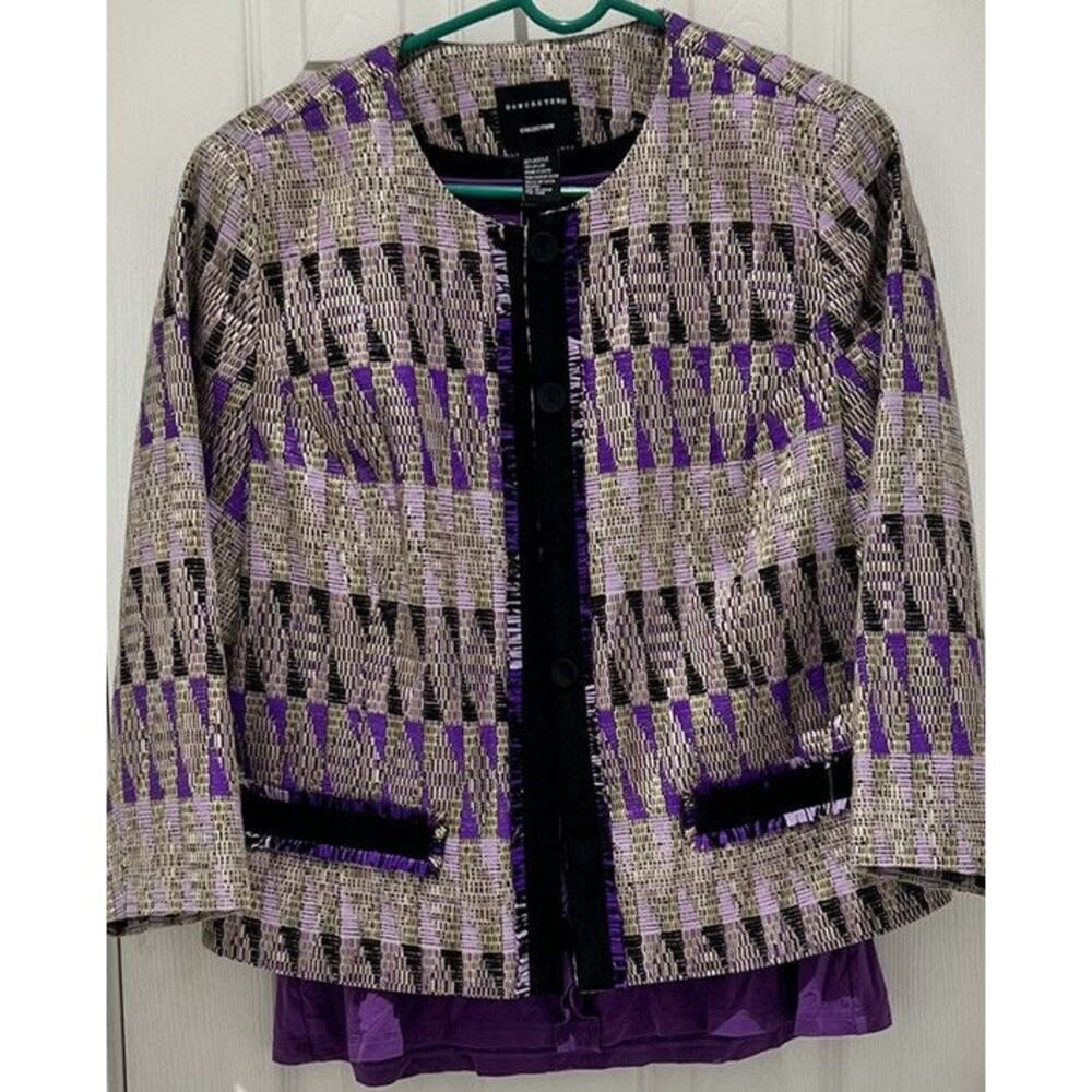 DonCaster Womens  Tank Top and Blazer Purple Size 14 Blazer